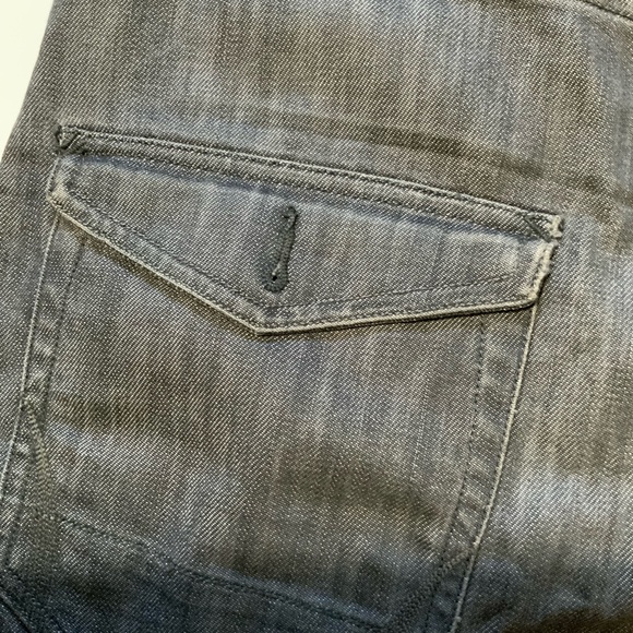 Allsaints Spitalfields Quarry Split Gray Button Fly Tapered Denim Jeans - Picture 11 of 12